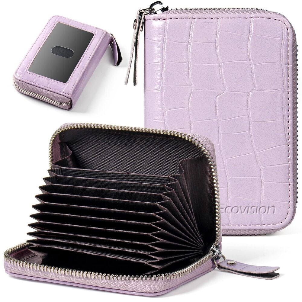 4312 Credit Card Wallet RFID Card Case Wallet Zipper Card Cases Holder